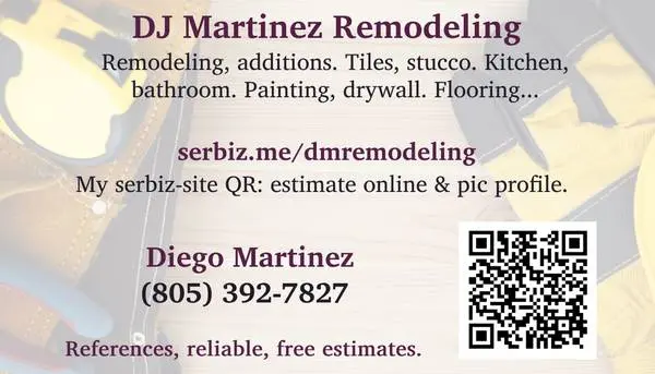 Martinez Remodeling - Business Card 2 Martinez Remodeling - Business Card 2